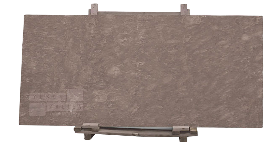 Brownstone natural stone slab on a wooden pallet