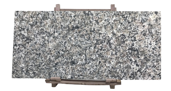 Caledonia granite natural stone slab on a wooden pallet