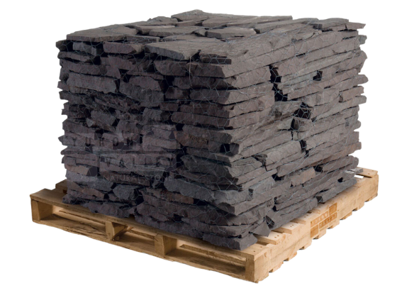Colonial natural stone wallstone stacked on a wooden pallet