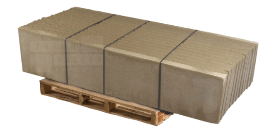 Indiana limestone natural stone stacked on a wooden pallet