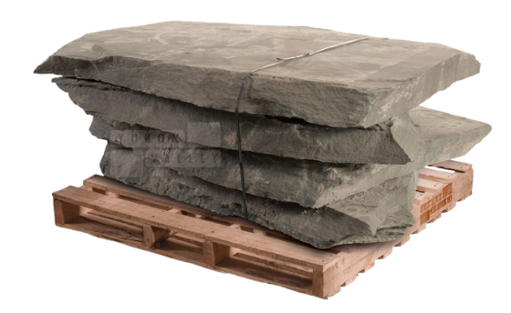 Pennsylvania colonial natural stone steps stacked on a wooden pallet for outdoor landscaping